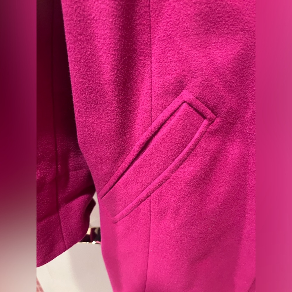 Chico’s Double Lapel Single Button Overcoat Magen… - image 5